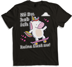 Produktbild von T-Shirt Nö Du keine Lust Einhorn frecher Spruch Mädchen & Teenager