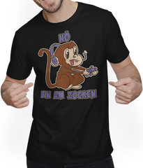 Produktbild von T-Shirt mit Mann Nö bin am zocken Nerd Affe PC Computer Games Äffchen Zocker