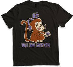 Produktbild von T-Shirt Nö bin am zocken Nerd Affe PC Computer Games Äffchen Zocker