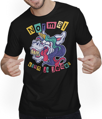 Produktbild von T-Shirt mit Mann Normal kann ja jeder irres Einhorn Teenager Mädchen Jungen
