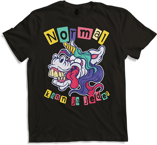 Produktbild von T-Shirt Normal kann ja jeder irres Einhorn Teenager Mädchen Jungen