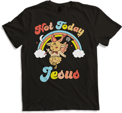 Produktbild von T-Shirt Not Today Jesus Witzig Kawaii Baphomet Satan Teufel Einhorn