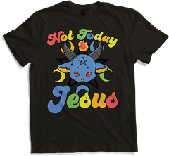 Produktbild von T-Shirt Not Today Jesus Witzig Kawaii Baphomet Satan Teufel Einhorn