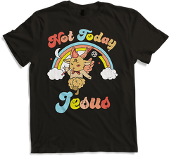 Produktbild von T-Shirt Not Today Jesus Witzig Kawaii Baphomet Satan Teufel Einhorn