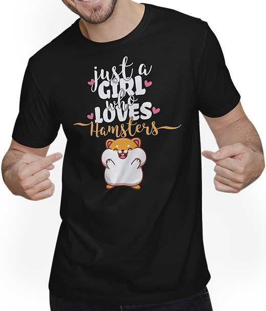 Produktbild von T-Shirt mit Mann Nur ein Mädchen, das Hamster liebt | Niedlicher Hamster