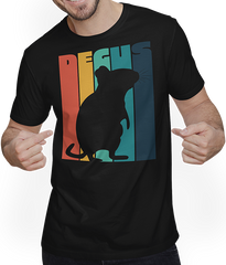 Produktbild von T-Shirt mit Mann Octodon Degus Spruch Vintage Silhouette Retro Degu