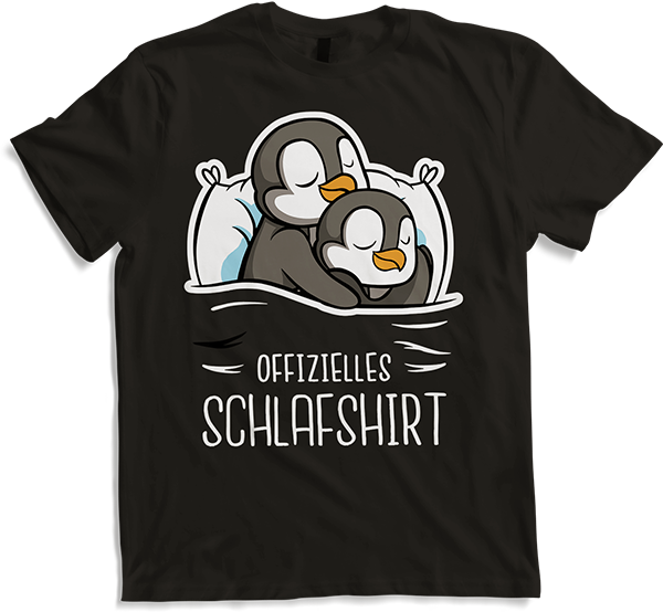 Produktbild von T-Shirt Offizielles Schlafshirt Mädchen Jungen Pyjama Pinguin Spruch