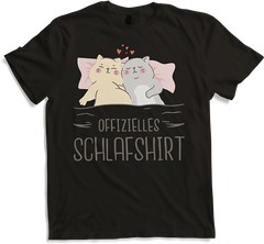 Produktbild von T-Shirt Offizielles Schlafshirt | Pyjama | Pärchen Katzen Spruch