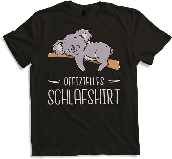 Produktbild von T-Shirt Offizielles Schlafshirt | Pyjama | Schlafanzug Koala Spruch