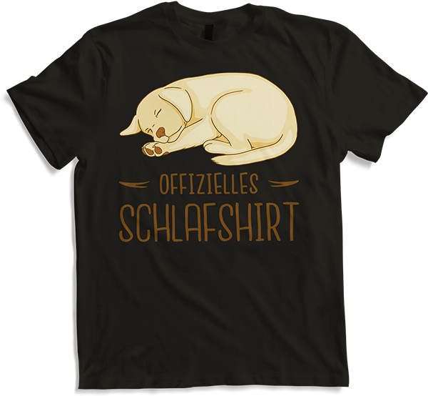 Produktbild von T-Shirt Offizielles Schlafshirt | Retriever Hunde Spruch Labrador