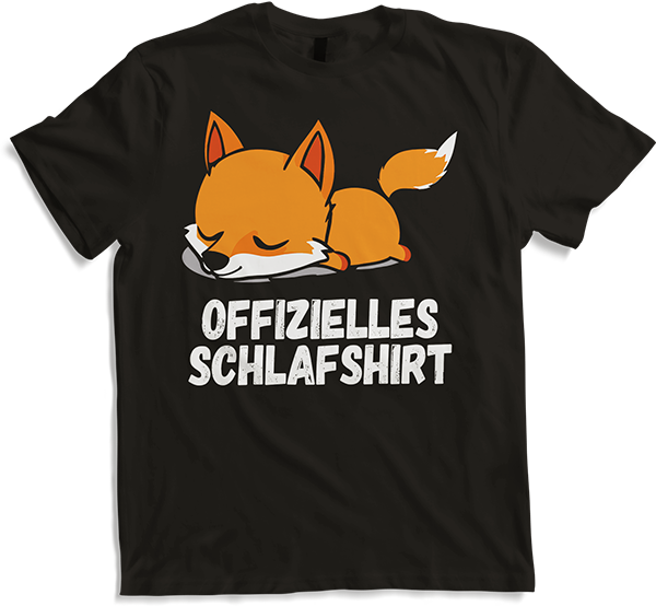 Produktbild von T-Shirt Offizielles Schlafshirt Schlafender Fuchs Lustige Füchse