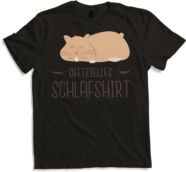 Produktbild von T-Shirt Offizielles Schlafshirt | Zwerghamster Schlafanzug Hamster
