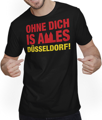 Produktbild von T-Shirt mit Mann Ohne Dich ist alles Düsseldorf | Köln Stadt | Kölner Dom Fan