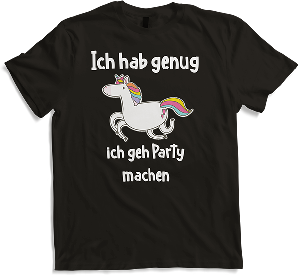 Produktbild von T-Shirt Party Einhorn | Ich hab genug! | Funshirt Sprüche | Mädchen