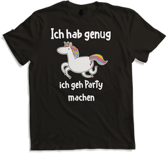 Produktbild von T-Shirt Party Einhorn | Ich hab genug! | Funshirt Sprüche | Mädchen