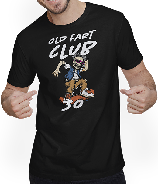Produktbild von T-Shirt mit Mann Party zum 30. Geburtstag für Herren, Geburtstag, Old Fart Club