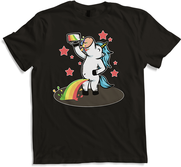 Produktbild von T-Shirt Peeing Einhorn Trinkregenbogen | sarkastische Ironische Einhörner