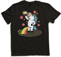 Produktbild von T-Shirt Peeing Einhorn Trinkregenbogen | sarkastische Ironische Einhörner