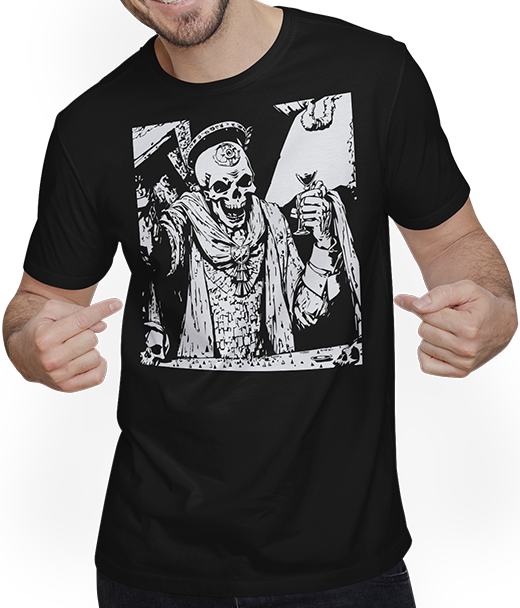 Produktbild von T-Shirt mit Mann Piraten-Fan, Totenkopf, Piraten, Totenköpfe, Segelpirat