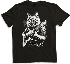 Produktbild von T-Shirt Schreiende Katze Musiker spielt akustische Gitarre