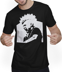Produktbild von T-Shirt mit Mann Schreiender Punkrocker mit mohican Anarchy Punk