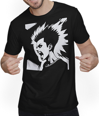 Produktbild von T-Shirt mit Mann Schreiender Punkrocker mit mohican Anarchy Punk