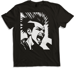 Produktbild von T-Shirt Schreiender Punkrocker mit mohican Anarchy Punk