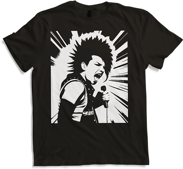 Produktbild von T-Shirt Schreiender Punkrocker mit mohican Anarchy Punk