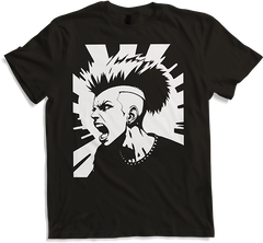 Produktbild von T-Shirt Schreiender Punkrocker mit mohican Anarchy Punk