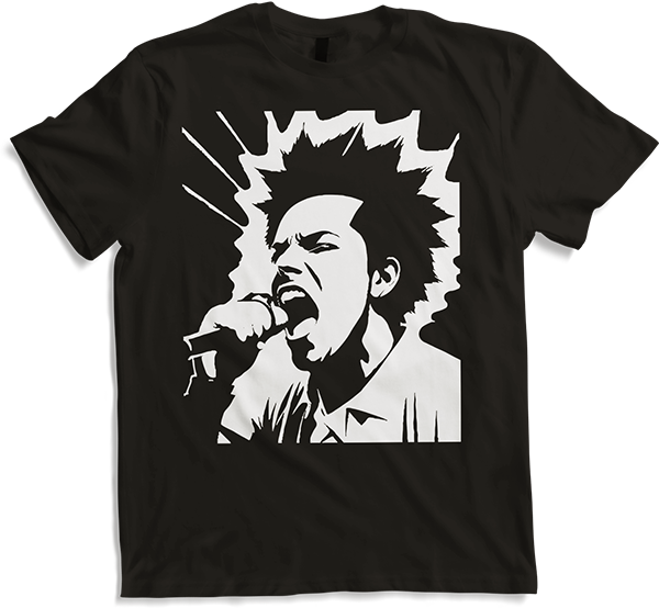 Produktbild von T-Shirt Schreiender Punkrocker mit mohican Anarchy Punk