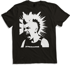 Produktbild von T-Shirt Schreiender Punkrocker mit mohican Anarchy Punk