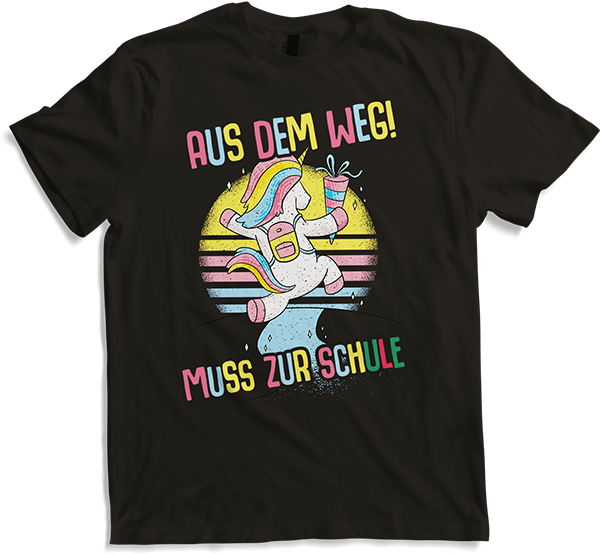 Produktbild von T-Shirt Schulkind 1. Klasse Grundschüler Schulstart Einhorn Mädchen