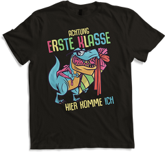 Produktbild von T-Shirt Schulkind Erste Klasse Schulanfänger Schulstart Dinosaurier