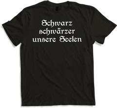 Produktbild von T-Shirt Schwarz Unsere Seelen Goth Dark Wave Batcave Spruch Gothic