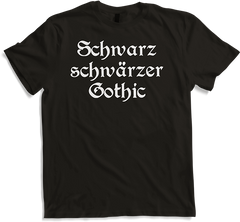Produktbild von T-Shirt Schwarz schwärzer Gothic Dark Wave Batcave Spruch Goth