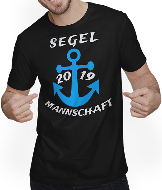 Produktbild von T-Shirt mit Mann Segel Mannschaft 2019