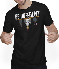 Produktbild von T-Shirt mit Mann Sei anders Lustiger Hühner Spruch Hennen Fledermaus Frauen