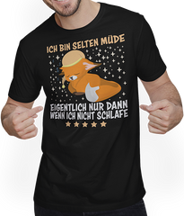 Produktbild von T-Shirt mit Mann Selten Müde Fuchs Sarkastische Schlaf Sprüche Mädchen Spruch