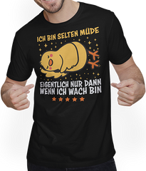 Produktbild von T-Shirt mit Mann Selten Müde Küken Hühner Sarkastische Schlaf Sprüche Lustig