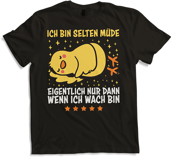 Produktbild von T-Shirt Selten Müde Küken Hühner Sarkastische Schlaf Sprüche Lustig