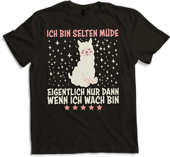 Produktbild von T-Shirt Selten Müde Schlafen Lustige Alpaka Sprüche Sarkastisches