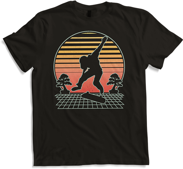 Produktbild von T-Shirt Skateboard Futuristic Retro | Skateboard Skater Motiv