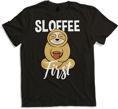 Produktbild von T-Shirt Sloffee First | Lustiger Kaffeespruch | Witziges Faultier