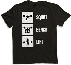 Produktbild von T-Shirt Squat Bench Lift Kreuzheben Bank Press Kniebeugen Powerlifting