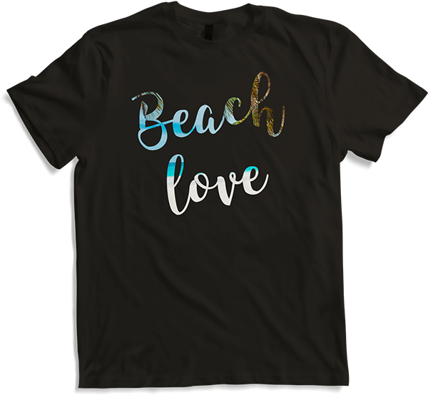 Produktbild von T-Shirt Strand Wellen Palmen Südsee Karibik Urlaub T-Shirt