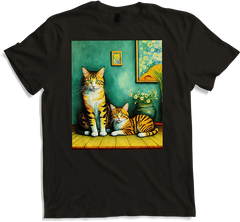 Produktbild von T-Shirt Surreal Impressionistische Katze Impressionismus Katzen Kunst