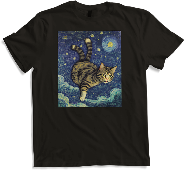 Produktbild von T-Shirt Surreal Impressionistische Katze Impressionismus Katzen Malerei Katze