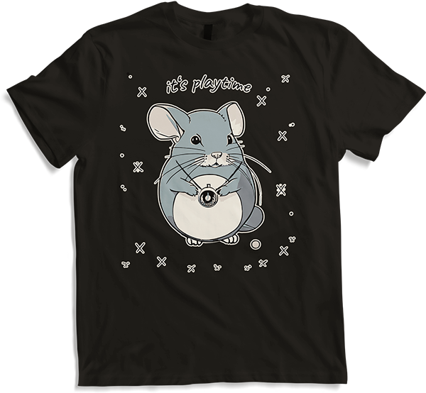 Produktbild von T-Shirt Süße Chinchilla mit Uhr, lustiger Chinchilla-Spruch