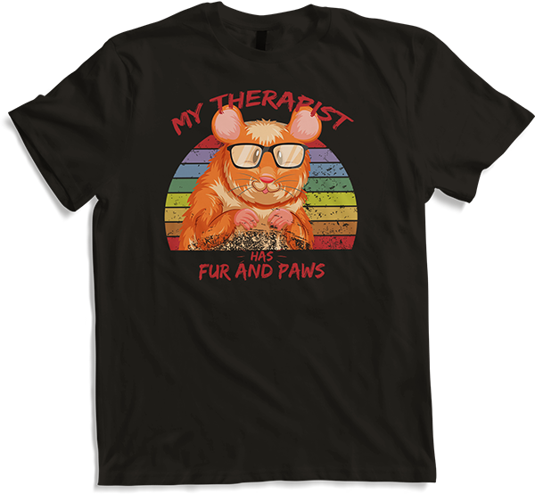 Produktbild von T-Shirt Süßer Hamster | Cooler Spruch | Nager als Therapeut  | Retro
