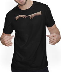 Produktbild von T-Shirt mit Mann The Creation of Adam Sixtinische Chapel Buonarroti, Michelangelo